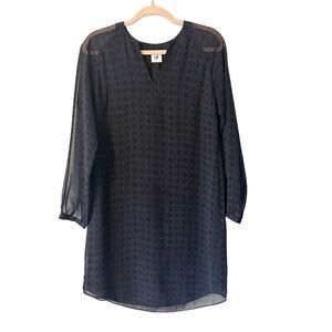 Cabi Whimsygoth Dark Preppy Harlequin Diamond Print Chiffon Dress Womens Size XS